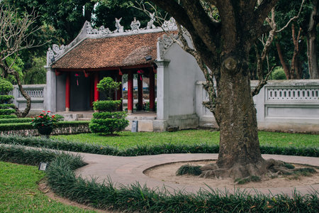 The Temple of Literature Van Mieu in Hanoi, Vietnam. High quality photo