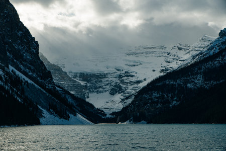 Lake Louise, Banff National Park, Alberta, Canada. This glacially fed lake is one of the most magnificent and popular lakes in Alberta, Canada.の写真素材
