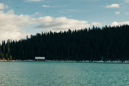 Lake Louise, Banff National Park, Alberta, Canada. This glacially fed lake is one of the most magnificent and popular lakes in Alberta, Canada.の写真素材