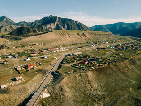 Chuisky tract in the Altai mountains. Siberia, Russia,. High quality photoの写真素材