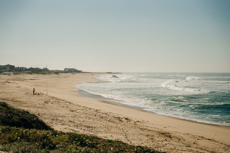 Beautiful spring landscape along the coast of Portugal. High quality photoの写真素材