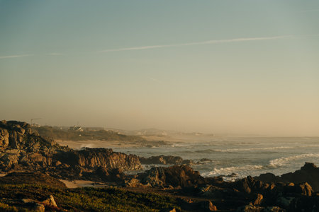 Beautiful spring landscape along the Saint James pilgrimage way, Portugal. High quality photoの写真素材