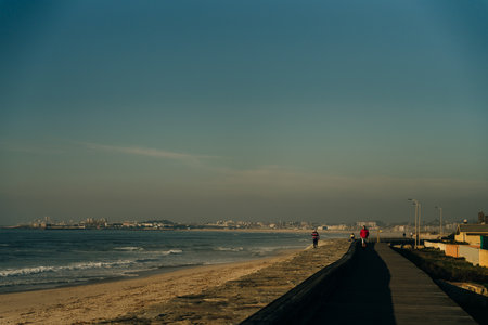 Beautiful spring landscape along the coast, Portugal. High quality photo