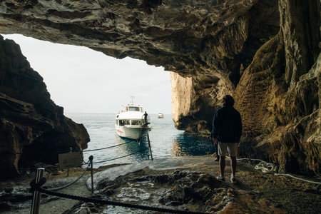 grotto Grotta di Nettuno, Capo Caccia, Alghero, Sardinia, Italy. High quality photo