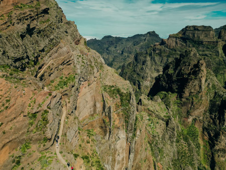 Mountains around Pico do Arieiro peak, Santana, Madeira, Portugal, Atlantic, Europe. High quality...