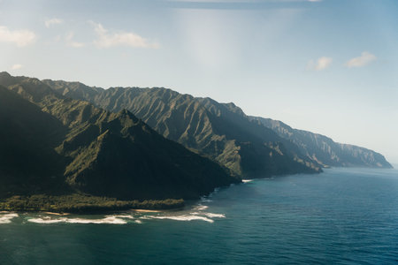 Aerial View of Waimea Canyon State Park, Kauai County, Hawaii, United States. High quality photoの写真素材