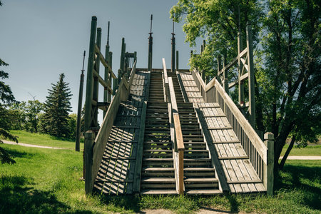 WINNIPEG, MANITOBA, CANADA- may26, 2024 The St. Boniface Heritage Gardens.の写真素材