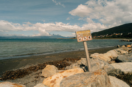 Lapataia bay in National Park Tierra del Fuego, Argentina. High quality photoの写真素材