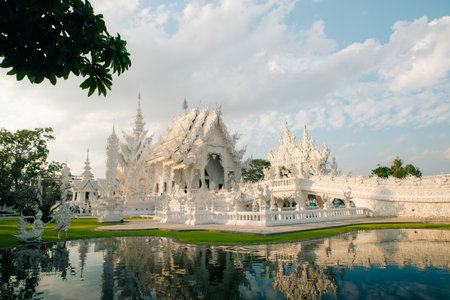 April 12, 2024 Buddhist-Hindu temple complex Wat Rong Khun, Chiang Rai Province, Thailand. High quality photoの写真素材