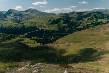 View from the summit of the Peak of Carlit in France. High quality photo