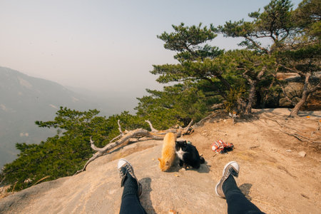 peak of stone in Bukhansan national park, Seoul - Sep, 2 2024. High quality photoの写真素材