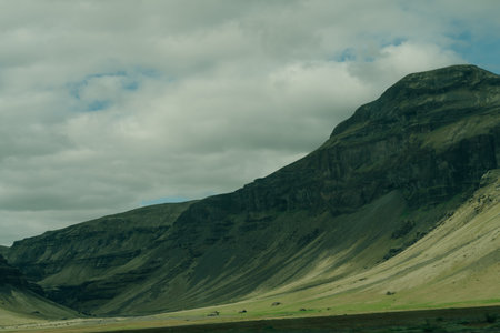 Lomagnupur a Mountain on the South Coast of Iceland. High quality photoの写真素材