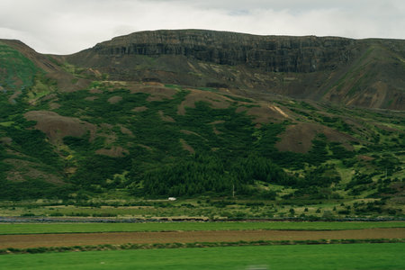 A Mountain on the South Coast of Iceland. High quality photoの写真素材