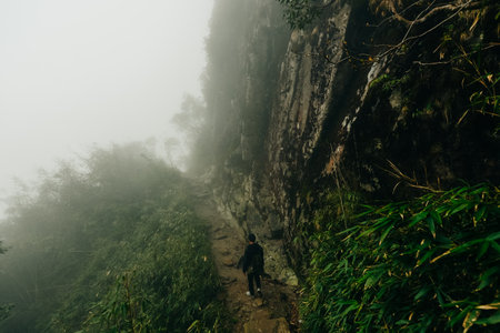 Panoramic view of the mountains. High quality photoの写真素材