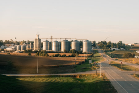 Grain production in middle America. High quality photoの写真素材