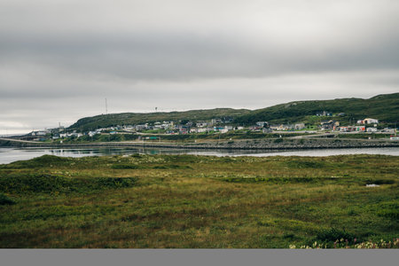 Trail at Western Brook Pond in Gros Morne National Park, Newfoundland and Labrador, Canada.の写真素材