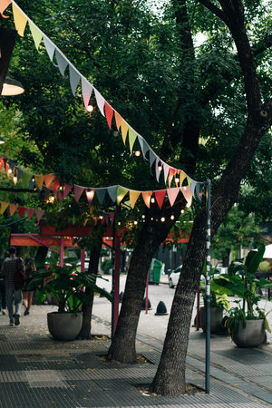 Buenos Aires , Argentina - November 5 2024 Street fair typical sunday at San Telmo neighborhood. High quality photoの写真素材
