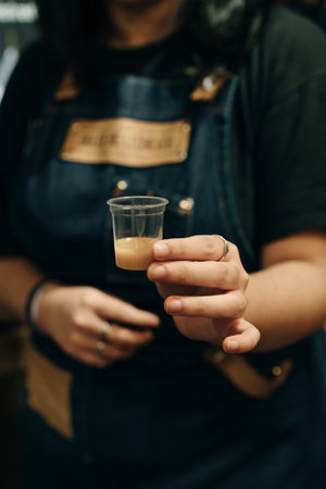homemade dulce de leche liqueur. High quality photo