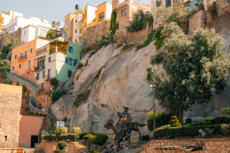 Guanajuato, Mexico. December 24, 2023 Architecture and facade in city houses in Guanajuato, Mexico. High quality photoの写真素材