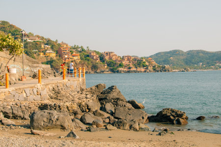 A picture of La Ropa beach at Ixtapa Zihuatanejo - May 2, 2023. High quality photoの写真素材