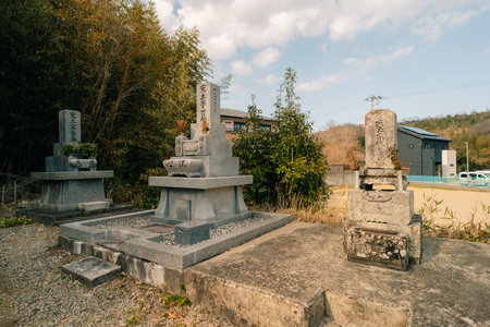 Scenery of visiting a Japanese grave. High quality photoの写真素材