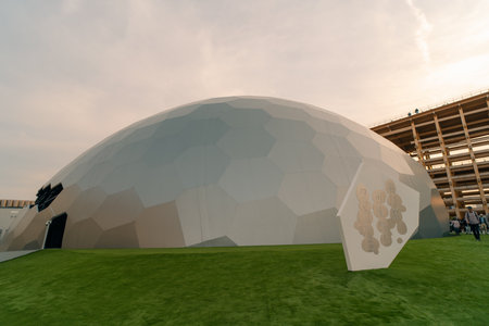 Osaka-Kansai, japan - may 2 2025 View of the pavilion at expo 2025 Osaka. High quality photoの写真素材