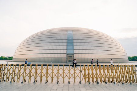 Beijing, China - may 16, 2025 The beautiful scene of the National Grand Theater National Center for the Performing Artsの写真素材