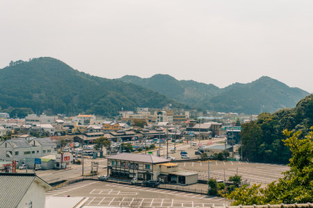Aerial view of Minami, Kaifu District, Tokushima, Japan. High quality photoの写真素材