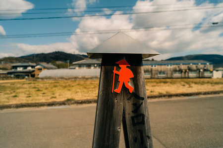SHIKOKU, JAPAN - may 2 2025 A sign shows the route in Shikoku 88 Buddhist temple pilgrimage. High quality photoの写真素材