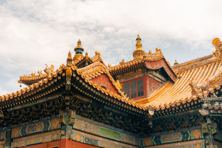 Beijing, China- 5 May 2025 Yonghe Gong Buddhist Lama Temple in Beijing, China. High quality photo