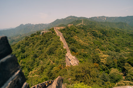 The Great Wall at Mutianyu near Beijing, China. High quality photoの写真素材