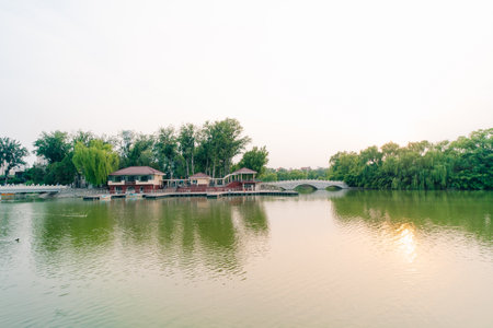 Beijing, China - 3 June 2025 Chao Yang Gong Yuan in summer. High quality photoの写真素材