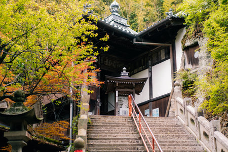 shikoku, JAPAN - May 2, 2025 Iyadani Temple No. 71 in the Shikoku Pilgrimage. High quality photo