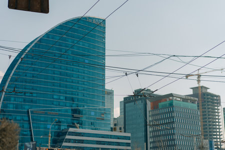 Blue Sky Tower and Ulaanbaatar, Mongolia - 2 March 2025. High quality photo