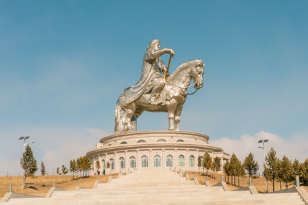 Ulaanbaatar, Mongolia - May 2, 2025 aerial view of Genghis Khan Statue Complex. High quality photoの写真素材