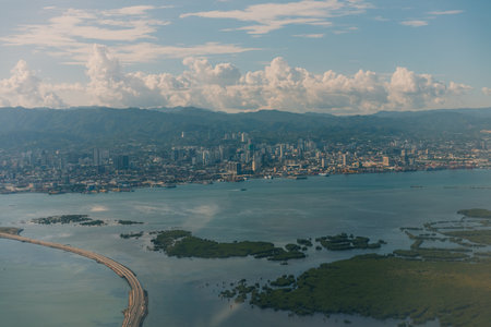 Aerial View of Cebu City, Philippines. High quality photo