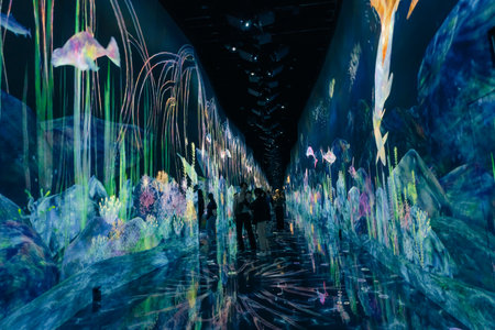 tokyo, japan - 3 august 2025 teamLab Planets Art Museum in Tokyo. High quality photoの写真素材