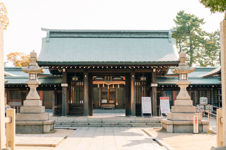 Shikoku, Japan - May 3, 2025 Fukiage Shrine. Imabari Castle in Ehime Prefecture. High quality photo