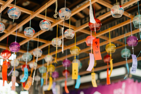 shikoku, japan - 3 August 2025 Japanese wind chimes . High quality photo