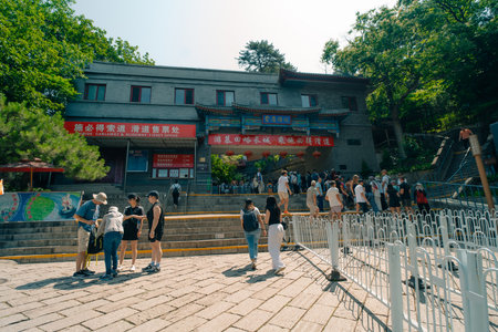 Beijing, China - 3 may 2025 Mutianyu Great Wall Scenic Area Ticket Officeのeditorial素材