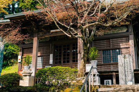 shikoku, JAPAN - May 2, 2025 Sankaku ij Temple No. 65 in the Shikoku Pilgrimage. High quality photo