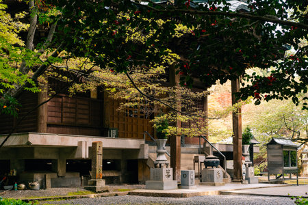 shikoku, JAPAN - May 2, 2025 Sankaku ij Temple No. 65 in the Shikoku Pilgrimage. High quality photo