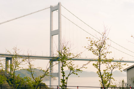 Kurushima kaikyo bridge in ehime, Japan. High quality photoの写真素材