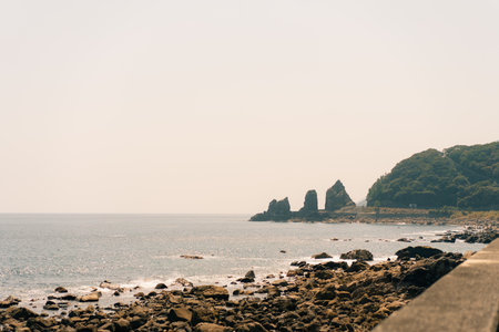 Meotoiwa rocks in Shikaoka, Muroto City, Kochi Prefecture. High quality photo