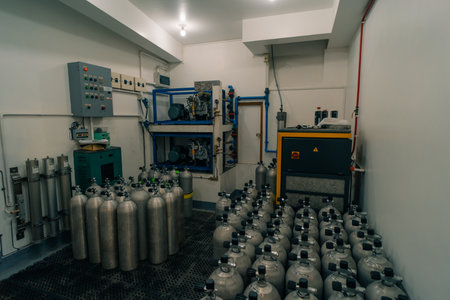 a compressor station. High quality photo