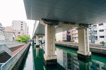 Panorama Of A Busy Road And Surrounding Skyscrapers In Tokyo - August 2, 2025. High quality photoの写真素材