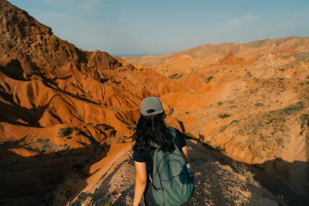 Fairytale canyon Skazka in Kyrgyzstan. High quality 4k footageの写真素材