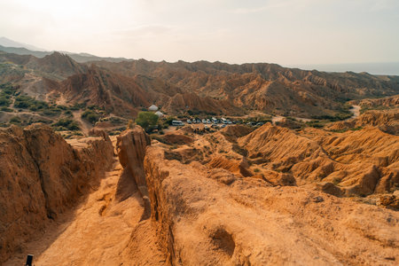 Fairytale canyon Skazka in Kyrgyzstan. High quality 4k footageの写真素材