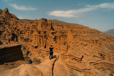 Kok-Moinok canyon in Kyrgyzstan in sunny day. High quality photo