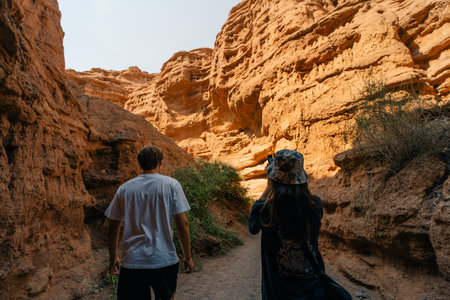 Kok-Moinok canyon in Kyrgyzstan in sunny day. High quality photoの写真素材